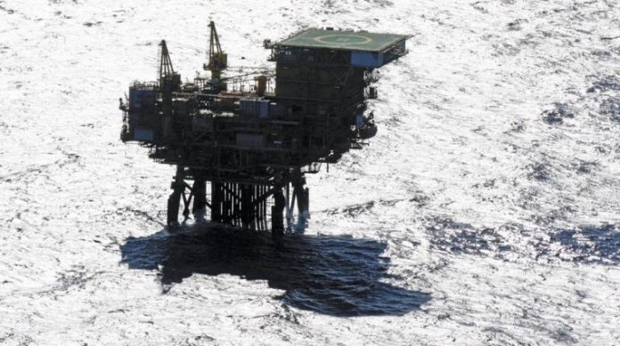 Oil exploration platform in the Pre-Salt fields.