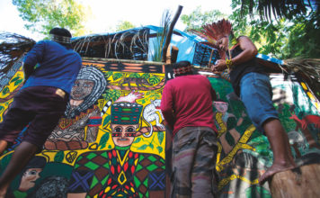 O coletivo Mahku, do povo Huni Kuin (Acre), que expõe na mostra Encontros Ameríndios