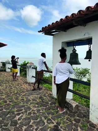 Frestas curatorial trio at Desterro Church, in Alcântara, MA