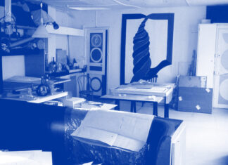 Rossini Perez's studio in the Bastille region, Paris (1970s). Photo: Disclosure.