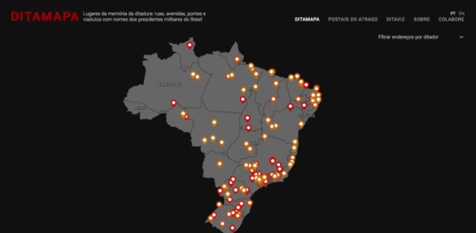 “Ditamapa” aponta para os fantasmas do autoritarismo Tela inicial do Ditamapa