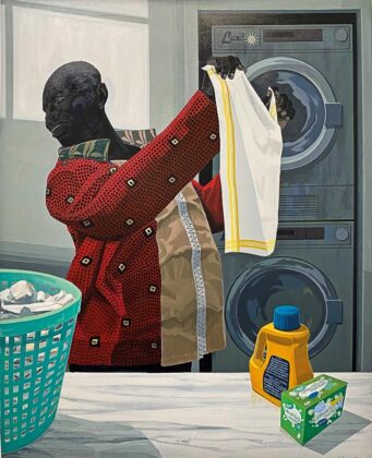 Kerry James Marshal, "Laundry Man", na bolsa de Comércio de Paris