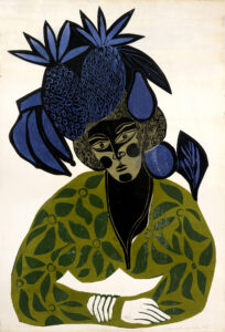 Emanoel Araújo, Mulher com frutas na cabeça, 1966. Museu de Arte Negra - IPEAFRO. Divulgação Inhotim.