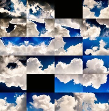 Imagem horizontal, colorida. CELESTINAS, de Penna Prearo, exposta em LABIRINTOS REVISITADOS, exposição no Sesc Bom Retiro