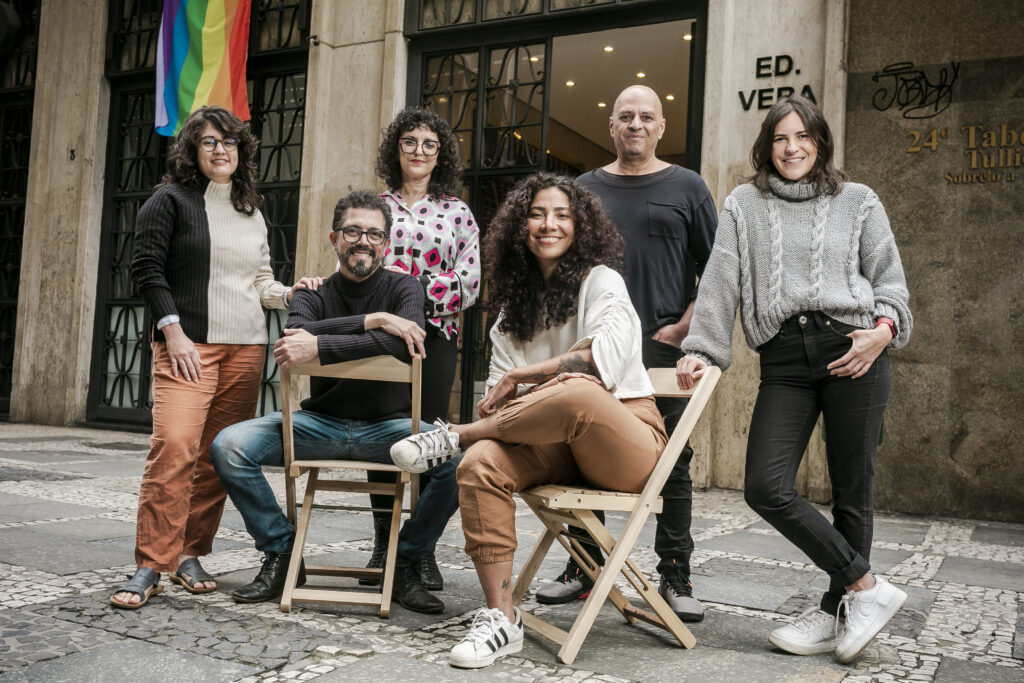 Imaginary Festival team: Daniela Moura, José Fujocka, Luciana Molisani, Daniele Queiroz Éder Ribeiro, Nathália Bertazi. Photo: Keiny Andrade