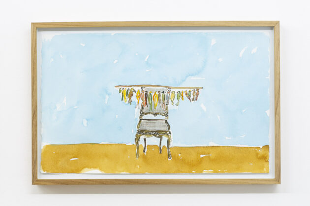 Dalton Paula, "Settle a naturalist and birds (2019). Exhibited in NECROBRASILIANA