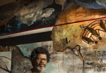 O pintor fluminense Arjan Martins, em seu ateliê no Rio de Janeiro. Foto: Pepe Schettino