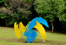 Escultura de Marcelo Nitsche no Parque Geminiano Momesso. Foto: Gabriel Teixeira