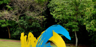 Escultura de Marcelo Nitsche no Parque Geminiano Momesso. Foto: Gabriel Teixeira
