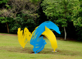 Escultura de Marcelo Nitsche no Parque Geminiano Momesso. Foto: Gabriel Teixeira